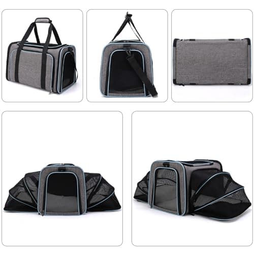 MIZAZBOX Expandable Pet Carrier, Airline Approved Pet Carrier, Pet Backpack Carrier for Dog, Cat, Puppy, Kittens Travel Friendly with comfortable fleece bed — view 5
