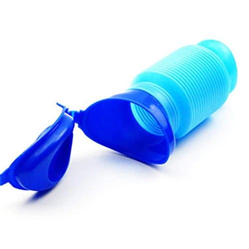ICYANG 2 Pieces Male & Female Portable Collapsible Emergency Urinal, Travel Driving Outdoor Camping Car Toilet Pee Bottle for Kids Older, 750ml — view 4
