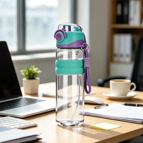 Water Bottle, Sports Drink Bottle With Spray Mist 750ML — view 4