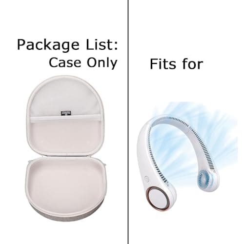 Tourmate Hard Storage Case for CIVPOWER/FrSara/JISULIFE/Hotsales/KIDEE/GULAKI Neck Fan - Travel Case for SWEETFULL/ASNUG Portable Personal Neck Cooling(Only Box) — view 6