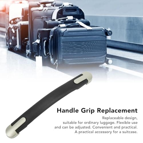 9.4in Luggage Case Handle Grip, Replacement Luggage Pull Handle with Metal Ear Brackets, Universal Travel Bag Carry Handle Repair Accessory for Suitcase & Trolley — view 5