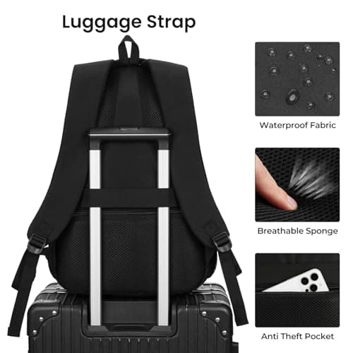 YAMTION Laptop Backpack, Rucksack for Men, Backpack Mens, School Bag, Laptop Rucksack for Men Women School College Business, Fits 15.6 Inch — view 4