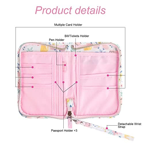 Dizdvizd Travel Passport Wallet, Family Passport Holder Document Organizer - Cat Printed — view 2
