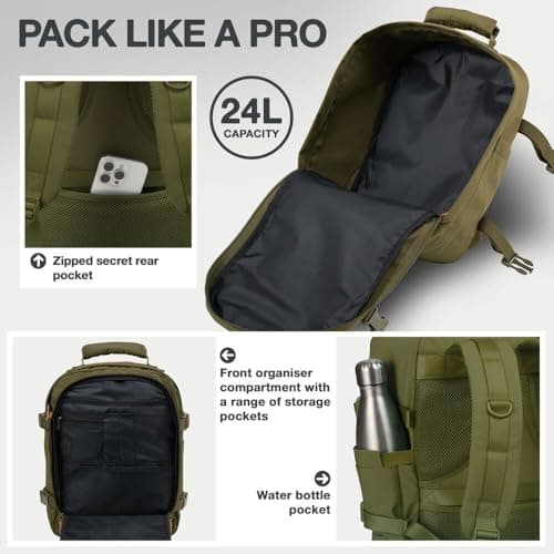 Metz for Ryanair Cabin Bags 40x30x20 Underseat Cabin Bag for EasyJet, Ryanair, Wizz Air & More – Travel Backpack for Airline Under Seat Carry-Ons, Recycled Polyester, Compression, Durable Hand Luggage — view 5