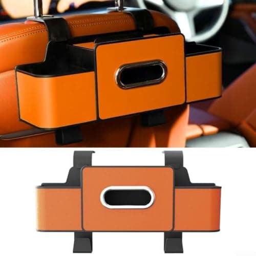 Car Seat Back Organizer with Box Holder Car Seat Back Organizer(Brown) — view 2