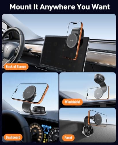 Beeasy for MagSafe Car Mount, Bendable Magnetic Phone Holder for Car — view 4