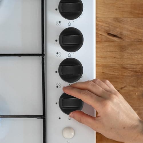 Black Universal Oven Stove Control Knobs with 5 Adapters, Abs — view 4