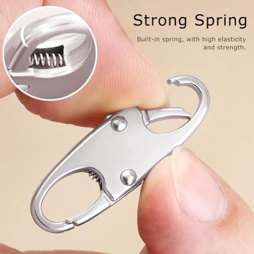 8PCS Mini Zipper Lock Clips, Anti-Theft Backpack Locks, Double-Opening Snap Hooks for Bags, Travel, Camping & Outdoor Sports — view 3