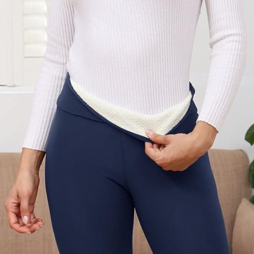 Thermal Leggings Women High-Waisted Fleece Lined for Winter — view 6