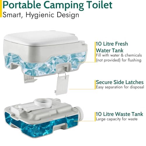 Trail Portable Camping Toilet, 10L Waste Tank — view 2