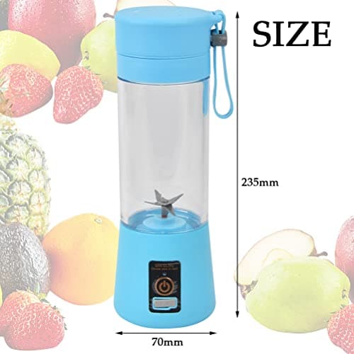 TIMESETL Portable Blender, Personal Blender Portable Juicer Cup Fruit Mixer USB Charger Mini Juice Blenders for Smoothies and Shakes,with 6 Power Blades Travel Blenders for Travel Gym Outdoor — view 2