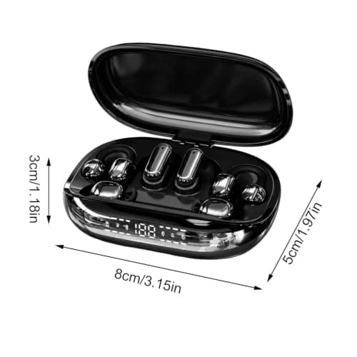 Livandeco Ear Clip Headphones Wireless Smooth Calls and Music Charging Case — view 6