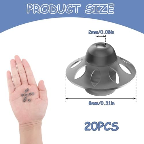 20 Hearing Aid Domes, 8mm Silicone Umbrella Ear Tips Reusable Medium Fit — view 2