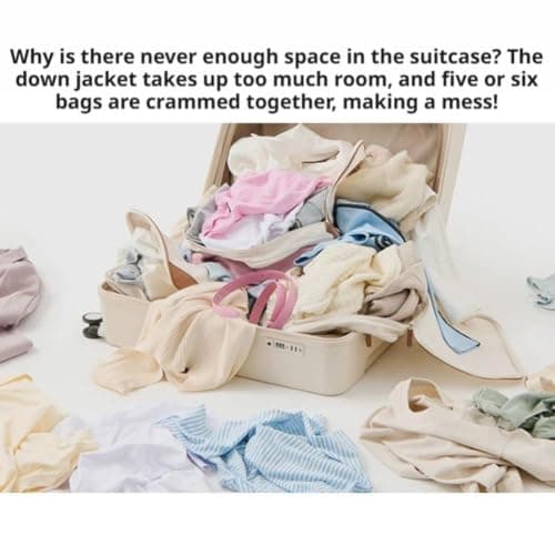 5-in-1 Compression Packing Cube – Hanging Luggage Organizer with 4 Compartments for Clothes & Underwear, Machine Washable Travel Suitcase Accessories,Space-Saving Travel Essentials,17.7x12.6” (Oat) — view 4