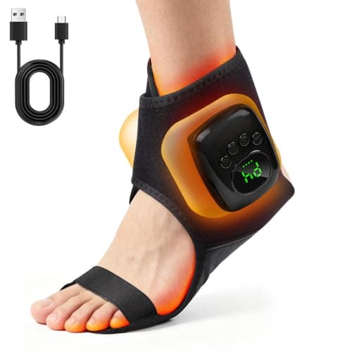 3 in 1 Wireless Foot Massager with Heat, 4 Compression Modes, Black