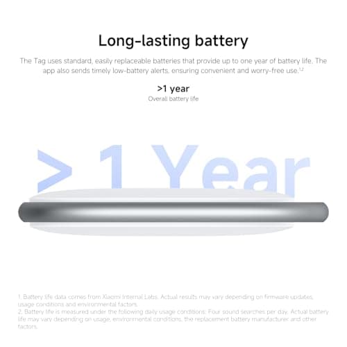 Xiaomi Smart Tag, Item Tracker, IP67 Waterproof, 1 year battery, 1 Pack — view 6