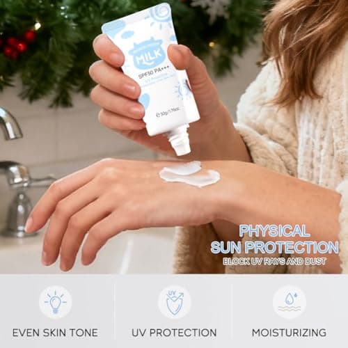 Wenrny Daily Moisturizing Milk Sunscreen for Face & Body,2 Pack Everyday Milk Sunblock with Sodium Hyaluronate for Even Skin Tone,Long Lasting Travel Size Broad Spectrum Sun Protection Cream — view 4