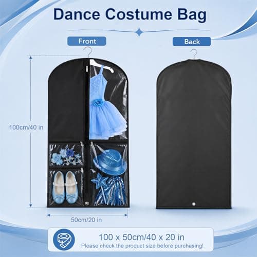 Dance Costume Bag for Kids, Dress Covers Garment Bags, Kids Garment Bags — view 2