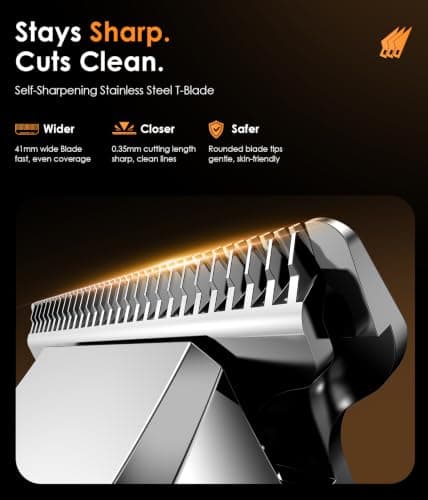 Beard Trimmer Men, Hair Clippers Men, Professional T Blade Cordless Shavers — view 3
