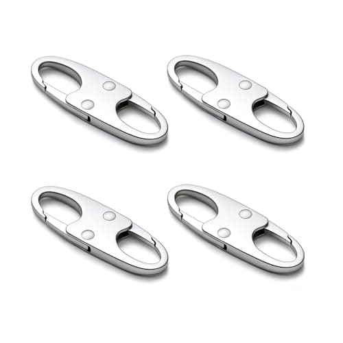 zelin Anti Theft Zipper Clip, Zipper Locks, Travel Essentials,4Pcs Silver
