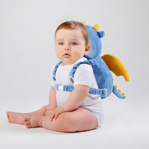 PandaEar Baby Head Protector Backpack, Toddler Walking Head Protectoion for Baby, Adjustable Head Protection Backpack Pad Cushion (Blue) — view 2