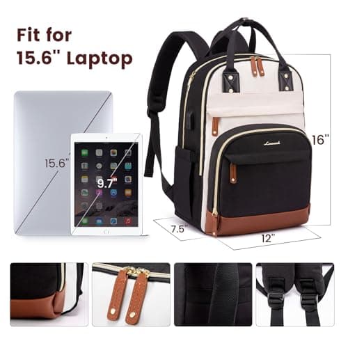 LOVEVOOK Laptop Backpack Women 15,6 inch, Waterproof Rucksack Bag — view 4