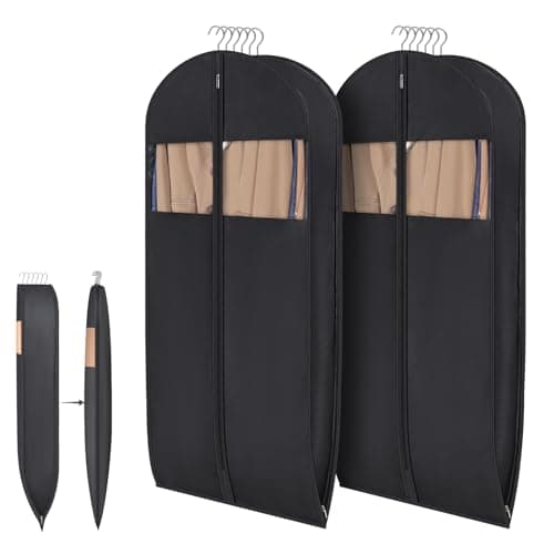 Syeeiex Space Saving Garment Bags with Self Comression Zipper, 2 Pack