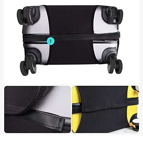 FINDING CASE Initial Letter Printed Design Travel Trolley Case Cover Protector Washable Suitcase Cover Luggage Storage Covers for 18-28 Inch Luggage Cover (XL (29-32 inch Luggage), gold S) — view 5