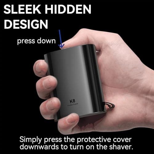 ENCHEN Mini Portable Electric Shaver - Rechargeable USB Type-C Beard Razor, Magnetic Blade, Waterproof Double Flex Head Razor for Wet and Dry Shaving, Instant Men Face Grooming Shavers — view 4