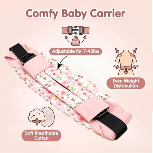 Baby Carrier for Hands-Fre, Ergonomic Sling, 3 Carry Positions, Lightweight — view 4