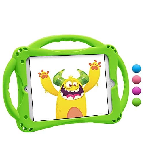 TopEsct Kids Case for 7.9 inch iPad Mini 5th/4th/3rd/2nd/1st Gen (Old Model) Silicone Shockproof Protective Cover with Built-in Handle Stand and Strap (Green)