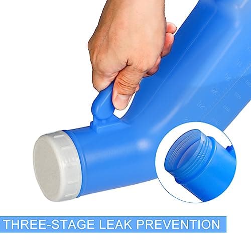Urinal Bottle Portable Urinal Toilet 1L Male Plastic Pee Bottle Urine Bottles with Lid Wee Potty for Travel Tent Camping Emergency — view 4