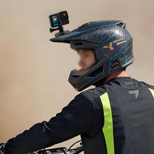BWOFJGWH Camera Mount Action Camera Holder Helmet Mount Curved Base For Helmets and Dashboards With 1/4 Inch Adapter Stable Adhesion suitable for biking adventures ski trips road travel vlogging — view 5