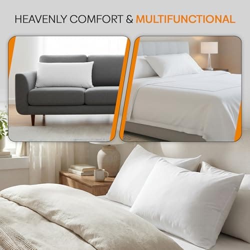 Oliver Bedding Pillows 8 Pack, Breathable Soft Poly Cotton Hotel Pillows — view 4