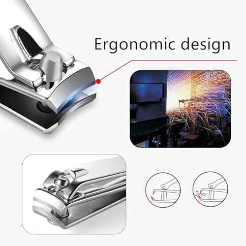 Manicure Set Nail Clipper Set Women Men Stainless Steel Toe Finger Nail Clippers Kit Personal Care Tools with Portable Travel Case Manicure Tools Grooming Kit for Women Men Friends(Red) — view 6