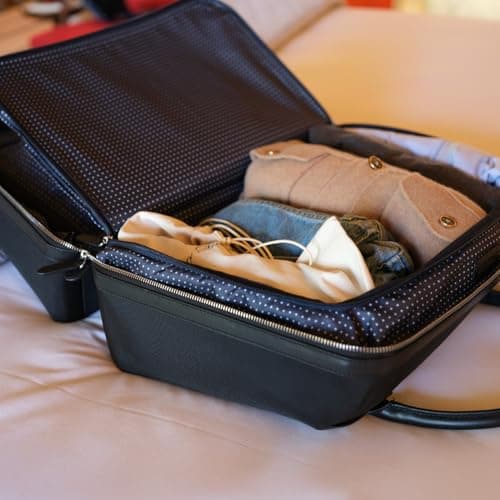 Wool & Oak Duffle Suitcase - Carry-On Size, Brown Leather, 33 L (Chocolate - Leather), Leather — view 2