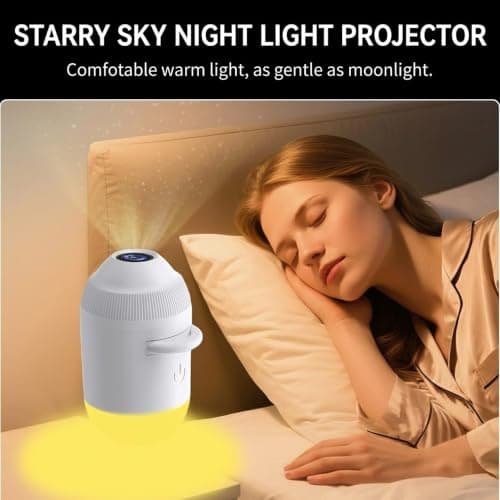 Ocean Galaxy Night Light Projector, Plug and Play HD Star Projector, Smart Holographic 2-in-1 Galaxy Star, Portable Starry 360° Adjustable Hd Galaxy Projector with Projection Films (With 24 Films) — view 5
