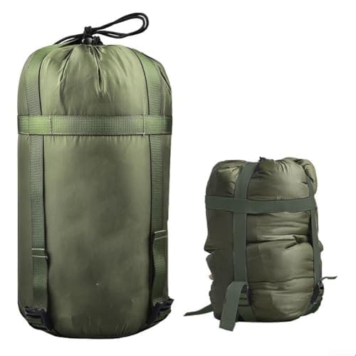 Sleeping Bag Compression Sack, 20L Nylon Stuff Bag with Drawstring for Camping, Hiking, Hammocks and Outdoor Gear Storage – Lightweight &(red) — view 4