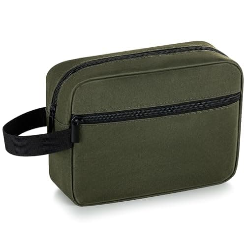 Elviros Lightweight Hanging Travel Toiletry Bag for Women Men, Army Green