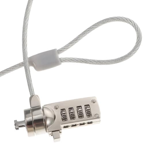 Portable Laptop Security Lock Cable with 10000 Combinations, Silver