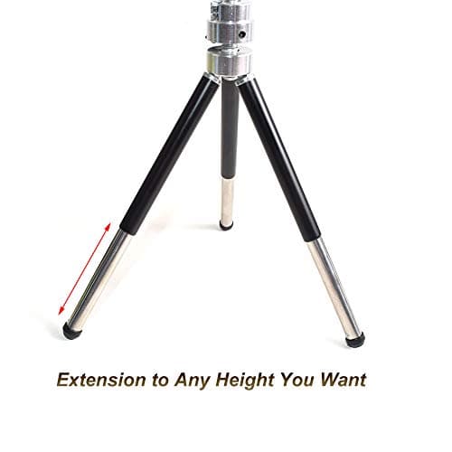 Pocket Mini Tripod 6.6-18.4 cm, 360° Ball Head, 1/4″ Screw Desk Stand for Mini Projector, Mirrorless Camera, Webcam, LED Light, GoPro — view 3