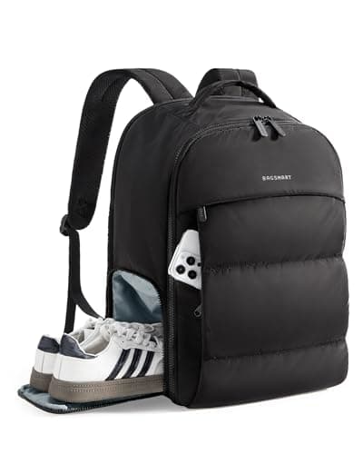 bagsmart Womens Travel Laptop Backpack, Gym Backpack with Shoe Compartment