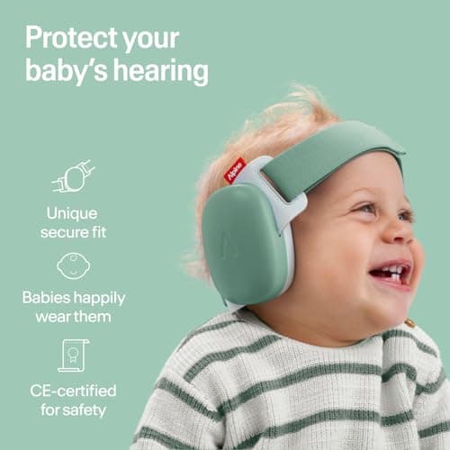 Alpine Muffy Baby Comfort Ear Defenders, Adjustable up to 48 months, Green — view 2