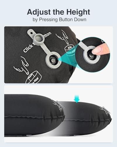 Luxtude Inflatable Lumbar Pillow for Airplane Travel, Lumbar Support Pillow for Office Chair/Car, Inflatable Travel Pillow Back Support Pillow Neck Pillow, Lower Back Pillow for Reducing Lumbar Pain — view 5