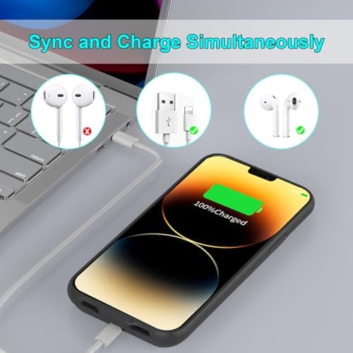 TAYUZH Battery Case compatible with iPhone 12 Pro Max, 13 Pro Max, 14 Pro Max, 14 Plus, 10000mAh Portable Rechargeable Charging Case, 6.7 Inch Black — view 4