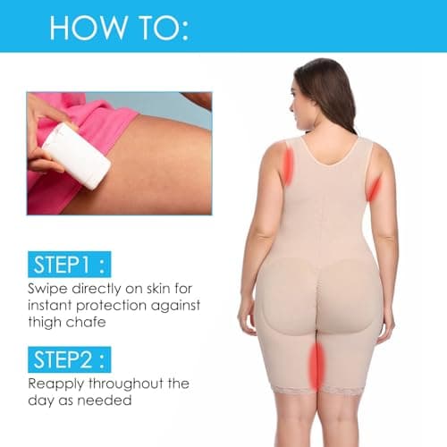 Anti Friction Balm Stick,Anti Chafe Stick,Anti Chafing Cream & Balm for Thighs,Under skin Anti Friction Stick,Non-Greasy Friction Protection,for Under Breasts, Thighs & Skin,Waterproof Chafing Stick — view 6