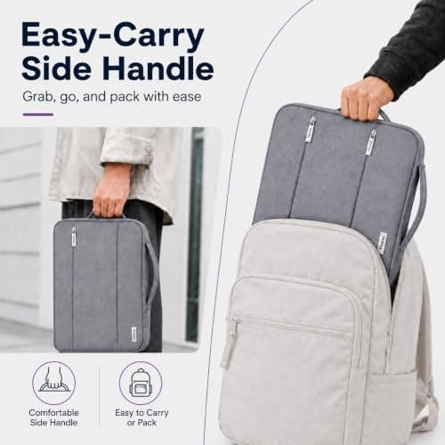 Voova Laptop Sleeve 14-15 Inch, Laptop Case for MacBook Air 15, Grey — view 6