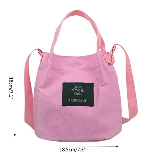 VaiKanhai Bags Projector Art Girl Canvas Fresh Casual Shoulder Bag Bags Men Shoulder Bag, black, One Size — view 5