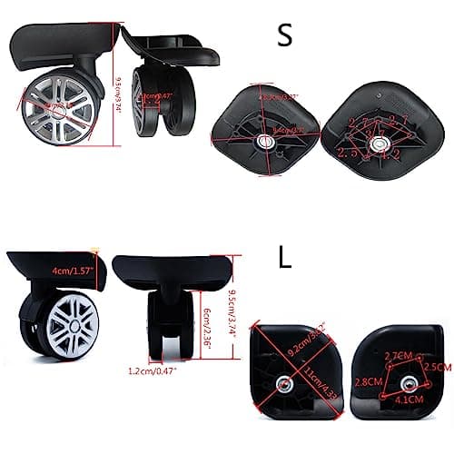 Vexandrie Luaggage Replacement, Portable Suitcase, Large black — view 2