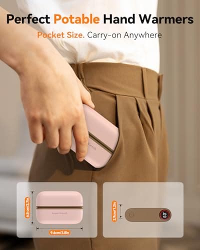 Hand Warmers Rechargeable 2 Packs, 8000mAh Long Lasting — view 6